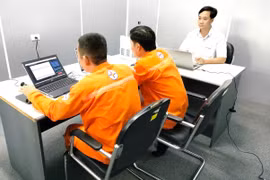 Công ty Thủy điện An Khê-Ka Nak ứng dụng chuyển đổi số trong kỳ thi sát hạch nghề. Ảnh: Thu Hoài