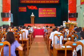 Hội nghị Ban Chấp hành Đảng bộ huyện Đak Pơ lần thứ 17 mở rộng . Ảnh: Ngọc Dũng