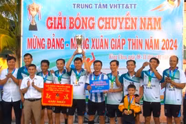 Kông Chro: Bế mạc Giải bóng chuyền nam mừng Đảng-mừng Xuân Giáp Thìn năm 2024