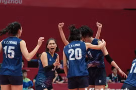ASIAD 19: Bóng chuyền Nữ Việt Nam ngược dòng kịch tính trước Hàn Quốc