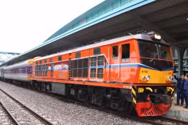 Chuyến tàu khách đầu tiên kết nối thủ đô hai nước Lào và Thái Lan