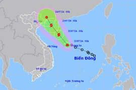 Áp thấp nhiệt đới giật cấp 9 vào vùng biển quần đảo Hoàng Sa