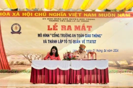 Đức Trọng: Ra mắt 2 mô hình “Cổng trường an toàn giao thông”