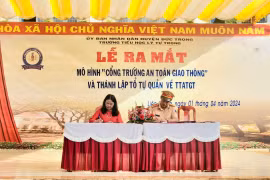 Đức Trọng: Ra mắt 2 mô hình “Cổng trường an toàn giao thông”