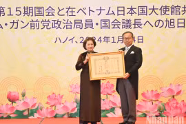 Nguyên Chủ tịch Quốc hội Nguyễn Thị Kim Ngân đón nhận Huân chương Mặt trời mọc hạng nhất Đại Thập tự