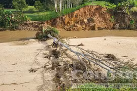 Kon Tum: Công bố tình huống khẩn cấp sau khi đập thủy lợi bị vỡ