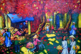 Xuân về bên phố