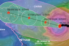 Bão số 3 mạnh lên thành siêu bão, mạnh cấp 16 với sức gió 184-201 km/giờ, giật trên cấp 17