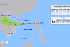 Áp thấp nhiệt đới sẽ mạnh lên thành bão trong 24 giờ tới