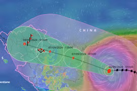 Siêu bão YAGI tăng tốc, giật cấp 17 trên vịnh Bắc Bộ