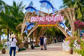 Đường hoa biển Đà Nẵng thành hình, du khách thích thú