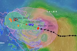 Bão số 3 sẽ đổ bộ đất liền với cường độ rất mạnh