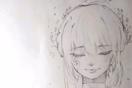 Làm xong bài thi vẫn còn thời gian, nữ sinh ngồi vẽ tranh