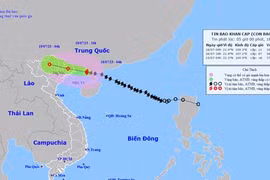 Cơn bão số 1: Gió giật cấp 14, cách Móng Cái khoảng 140km