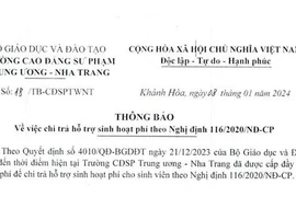 Sinh viên một trường sư phạm được nhận sinh hoạt phí cao nhất gần 40 triệu đồng/người