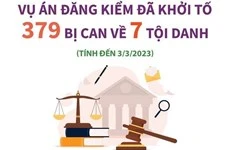 [Infographics] Khởi tố 379 bị can về 7 tội danh trong vụ án đăng kiểm 