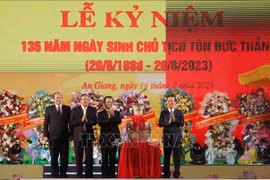 Chủ tịch nước Võ Văn Thưởng dự Lễ kỷ niệm 135 năm Ngày sinh Chủ tịch Tôn Đức Thắng