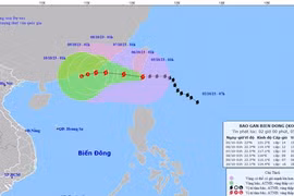 Bão Koinu có gió mạnh cấp 14, giật cấp 17, biển động dữ dội