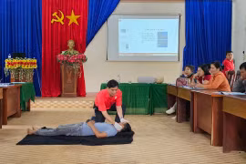 Chư Sê: 60 hội viên Chữ thập đỏ được tập huấn kỹ năng sơ cấp cứu