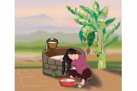 Chiều quê thơm mùi tóc mẹ