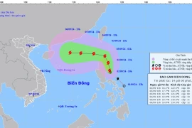 Bão YAGI vượt kinh tuyến 120 và đi vào Biển Đông trong đêm 3/9