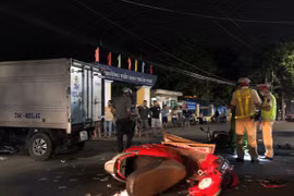 Tài xế xe tải "lùa" hàng loạt xe máy ở Quảng Ngãi có nồng độ cồn kịch khung