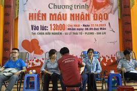Gia Lai: Trên 120 tăng, ni, phật tử hiến máu tình nguyện 