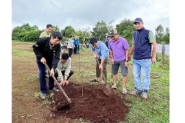 Phó Chủ tịch UBND tỉnh Nguyễn Hữu Quế tham gia trồng cây xanh tại xã Ia Hrung