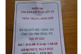 Xôn xao tấm thiệp cụ ông 81 tuổi mời "đám giỗ và ra mắt vợ"!