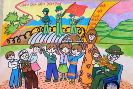 Chuyện cô học trò đạt giải ba cuộc thi vẽ tranh về Điện Biên Phủ 