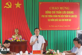 Phó Thủ tướng kiểm tra việc phòng, chống cháy rừng ở Vườn Quốc gia Chư Mom Ray