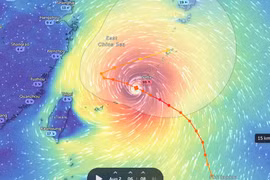 Bão Khanun tiến sát Nhật Bản, gió giật mạnh có thể phá sập nhà cửa