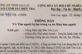 Thông báo tìm bị hại trong vụ án mua bán người liên quan đến bị can Vũ Thị Khánh Huyền