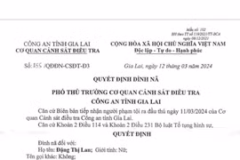 Quyết định đình nã đối với Đặng Thị Lan
