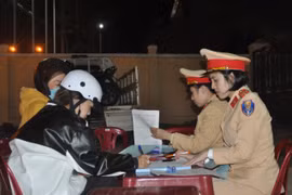  Công an Gia Lai xuyên đêm đảm bảo trật tự an toàn giao thông