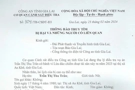 Truy tìm bị hại và những người có liên quan đến bà Trần Thị Thu Trân ở An Khê