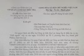 Cơ quan Cảnh sát Điều tra tìm chủ sở hữu phương tiện