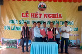 Sở Tài nguyên và Môi trường tỉnh Gia Lai kết nghĩa với làng Tung