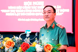 Trung tướng, Thứ trưởng Bộ Công an Phạm Thế Tùng làm việc tại Công an tỉnh Gia Lai