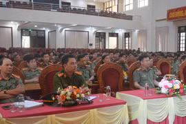 Công an tỉnh Gia Lai tập huấn điều lệnh, huấn luyện quân sự, võ thuật