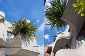 Nhà ống 2 mặt tiền độc đáo với những đường cong mềm mại