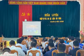 Ia Pa huấn luyện nghiệp vụ PCCC cho lực lượng dân phòng