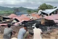 Toàn bộ căn nhà sàn rộng 170 m2 của gia đình ông Rcăm Ngai bị thiêu rụi hoàn toàn sau trận hỏa hoạn. Ảnh: N.T