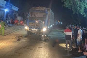 Hiện trường vụ tai nạn khiến ông T. tử vong