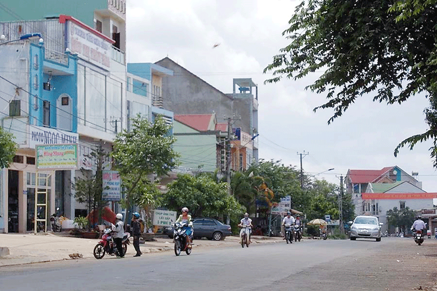  Một góc thị trấn Chư Prông. Ảnh: THANH NHẬT