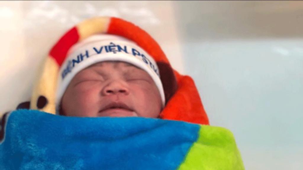  Bé Đàm Thị Phương Mai cất tiếng khóc chào đời lúc 0 giờ 3 phút ngày 1.1.2019 
