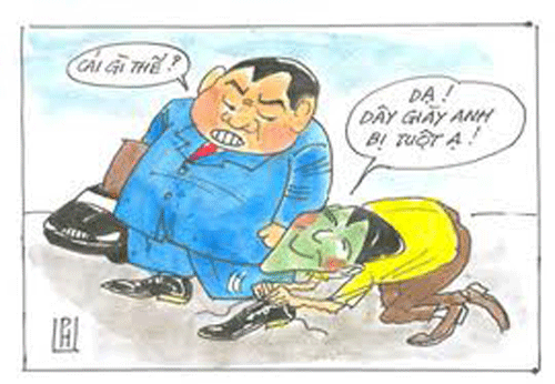  Thói nịnh bợ ở chốn quan trường (Ảnh: KT)