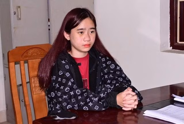 Đồng Thị Thu tại cơ quan công an