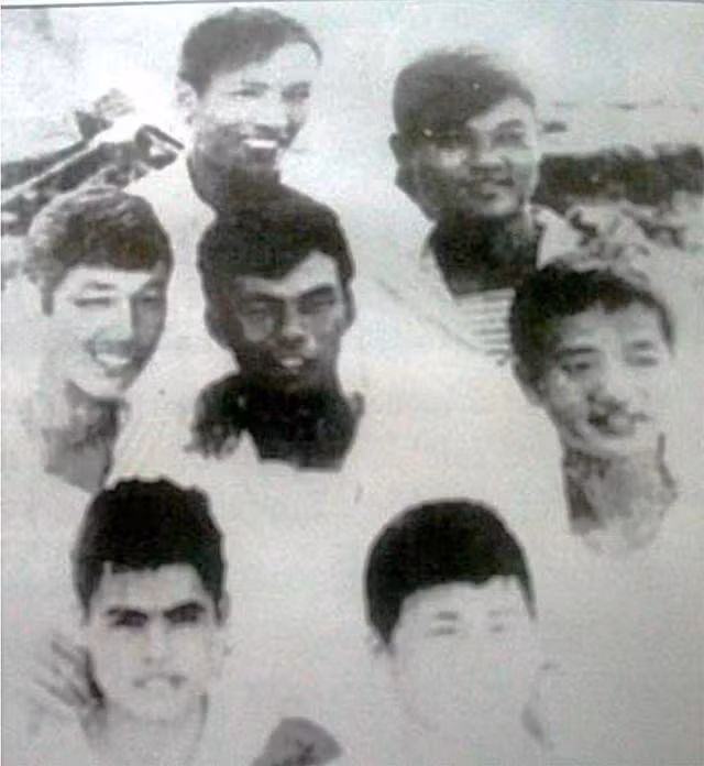 7 cán bộ, chiến sĩ đảo Phan Vinh (Trường Sa) trôi dạt 8 ngày đêm trên biển, sau khi được tàu 641 tìm thấy và đưa về đảo