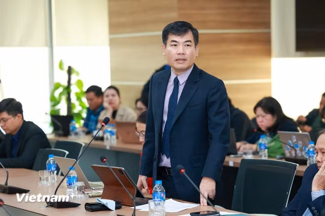 Ông Lê Bá Tân - Trưởng ban kỹ thuật Tập đoàn Viettel. (Ảnh: PV/Vietnam+)
